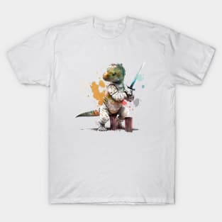 Dinosaur fencing athlete T-Shirt